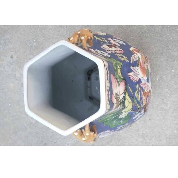 Stunning Antique Chinese Qing Yongzheng Marked Porcelain Horned Antelope handled - Picture 10 of 12